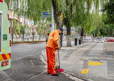 人工道路清掃